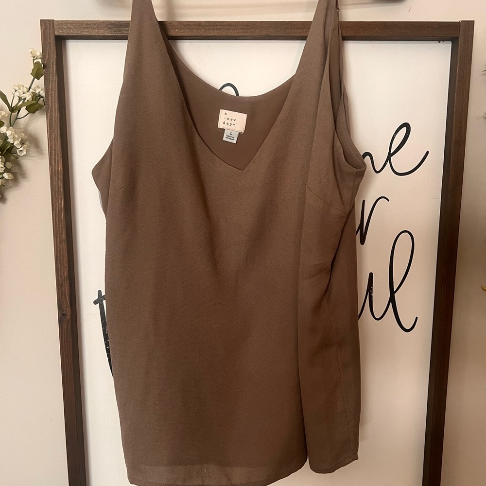 A New Day Brown Sleeveless Camisole Top